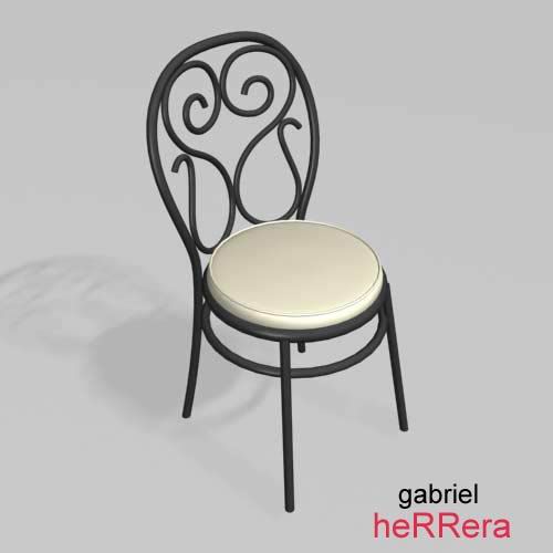 garden chair 3D 模型 .c4d .max .obj .3ds .fbx .stl .blend 