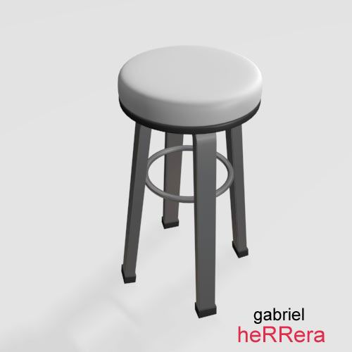 stool bar2 3D Model .c4d .max .obj .3ds .fbx .stl .blend 