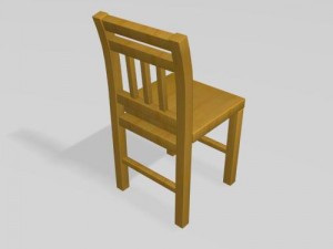 wood chair 3D Модель