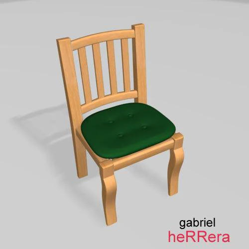 wood chair 3D Model .c4d .max .obj .3ds .fbx .stl .blend 