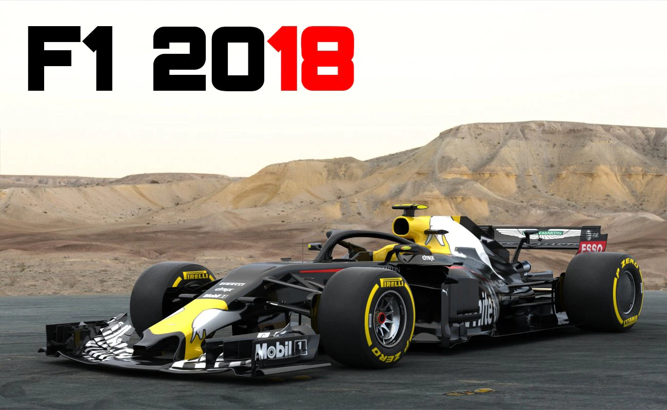f1 white bull rb14 2018 3D Model .c4d .max .obj .3ds .fbx .stl .blend