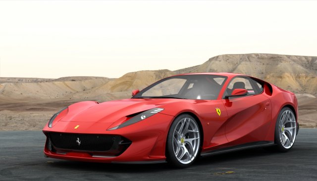 ferrari 812 superfast 2018 3D Модель .c4d .max .obj .3ds .fbx .stl .blend 