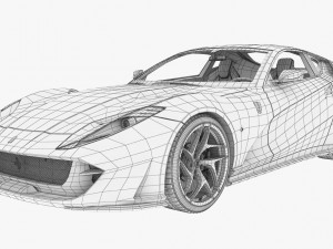 ferrari 812 superfast 2018 3D Модель
