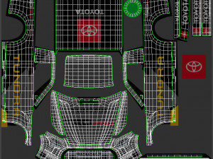 Toyota Tundra Nascar Trucks 2022 template Modello 3D
