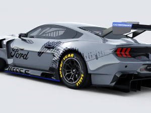 Mustang GT3 2024 Template 3D Model