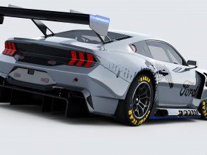 Mustang GT3 2024 Template Modèle 3D