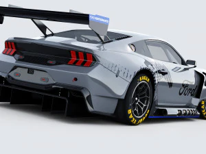 Mustang GT3 2024 Template 3D Model