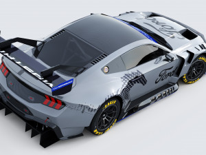 Mustang GT3 2024 Template Modèle 3D