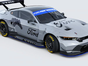 Mustang GT3 2024 Template 3D Model