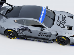 Mustang GT3 2024 Template Modèle 3D