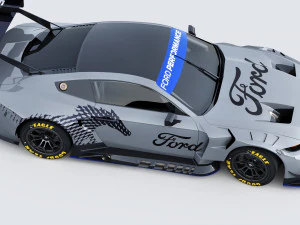 Mustang GT3 2024 Template 3D Model