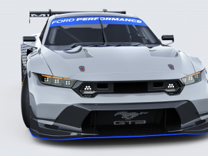 Mustang GT3 2024 Template Modèle 3D