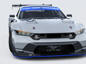 Mustang GT3 2024 Template 3D Model