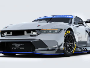 Mustang GT3 2024 Template 3D Model