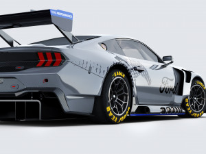 Mustang GT3 2024 Template Modèle 3D