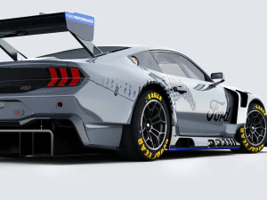 Mustang GT3 2024 Template 3D Model