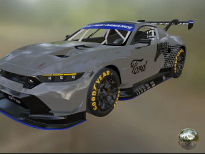Mustang GT3 2024 Template 3D Model
