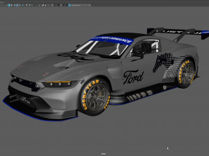 Mustang GT3 2024 Template Modèle 3D