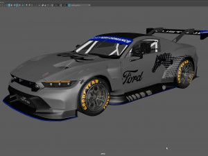 Mustang GT3 2024 Template 3D Model