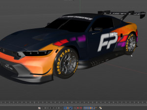 Mustang GT3 2024 Template v2 Modello 3D