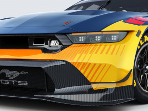 Mustang GT3 2024 Template v2 Modello 3D