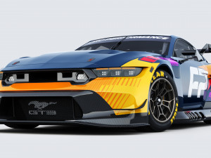 Mustang GT3 2024 Template v2 Modello 3D
