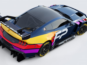 Mustang GT3 2024 Template v2 Modello 3D