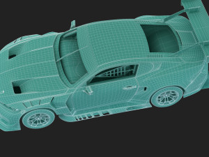 Mustang GT3 2024 Template v2 Modello 3D