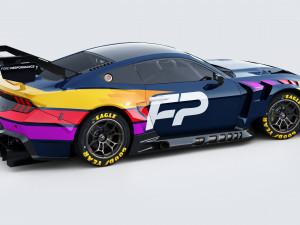 Mustang GT3 2024 Template v2 Modello 3D