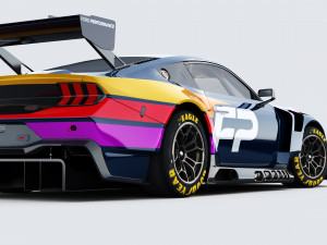 Mustang GT3 2024 Template v2 Modello 3D
