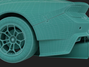 Mustang GT3 2024 Template v2 Modello 3D