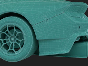 Mustang GT3 2024 Template v2 3D Model