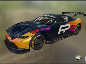 Mustang GT3 2024 Template v2 Modello 3D