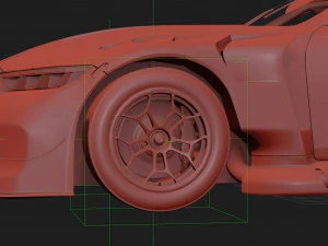 Mustang GT3 2024 Template v2 3D Model