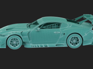 Mustang GT3 2024 Template v2 Modello 3D