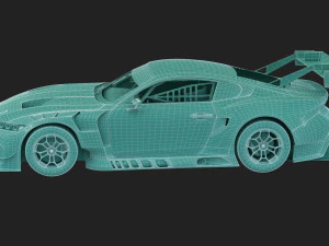 Mustang GT3 2024 Template v2 3D Model