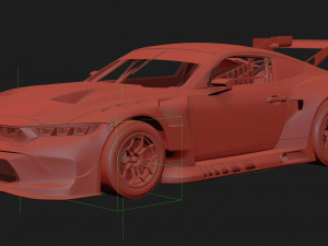 Mustang GT3 2024 Template v2 Modello 3D
