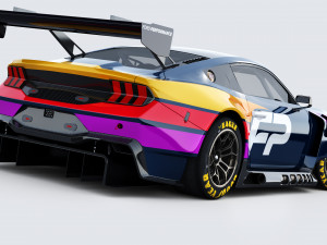 Mustang GT3 2024 Template v2 Modello 3D