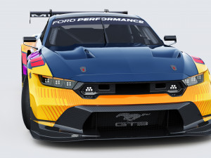 Mustang GT3 2024 Template v2 Modello 3D