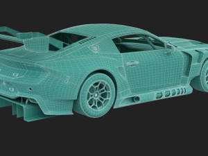Mustang GT3 2024 Template v2 Modello 3D