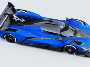 Alpine A424 Lemans 2024 3D मॉडल