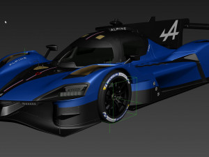Alpine A424 Lemans 2024 3D मॉडल