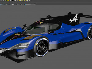 Alpine A424 Lemans 2024 3D मॉडल