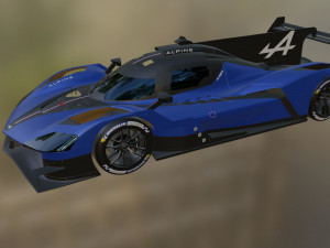 Alpine A424 Lemans 2024 3D मॉडल