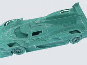 Alpine A424 Lemans 2024 3D मॉडल