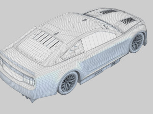 Ford-Mustang Nascar 2024 Template Modelo 3D