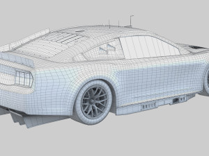 Ford-Mustang Nascar 2024 Template Modelo 3D
