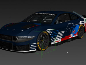 Ford-Mustang Nascar 2024 Template Modelo 3D