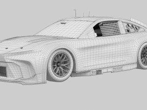 Ford-Mustang Nascar 2024 Template 3D Model