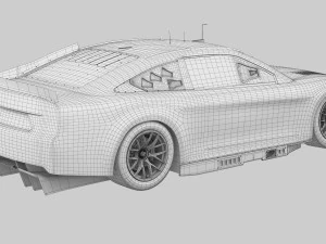 Ford-Mustang Nascar 2024 Template 3D Model